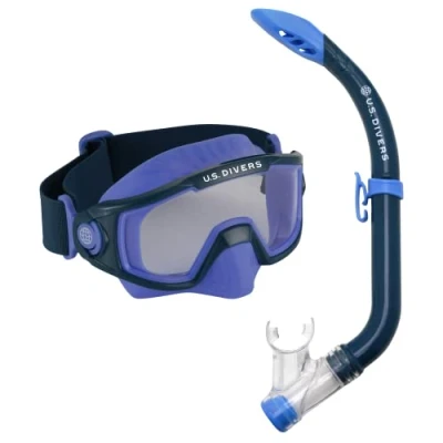 Image of U.S Divers Mask and Snorkel Combo Avila JR 2.0 Navy Blue