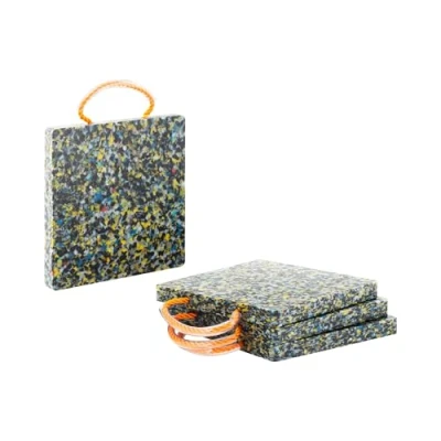 Image of MSW CP 300 7 Crane Pads 30 x 3 cm Load Capacity Up To 7,000 Kg 4 Pcs. Outrigger Plates (Plastic (PE HD), With Handles)