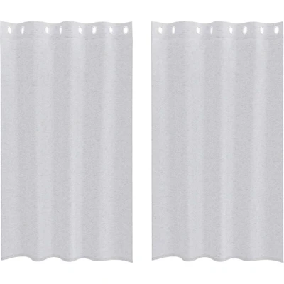 Image of vidaXL Curtains with 2 pcs Light gray 140 x 175 cm Polyester
