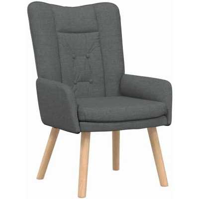 Image of vidaXL Relaxing Chair Dark Grey Fabric