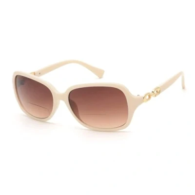 Image of JM Bifocal Reading Sunglasses for Women Vintage Reader Glasses UV Protection Outdoor Beige +4.0
