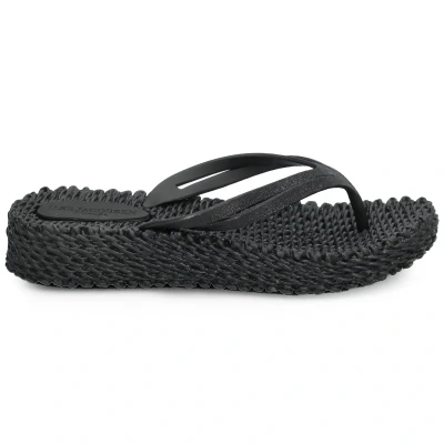 Image of Ilse Jacobsen Cheerful 13 Rubber Women&#039;s Black Toe Post Sandals