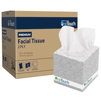 Image of 2ply Boxes Tissue Facial White Soft and Ideal for Sensitive Skin, Cleaning Skin Office (20)