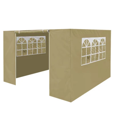 Image of Dellonda Premium Side Walls/Doors/Windows for Gazebo/Marquee Fits 2 x 2m Models Beige