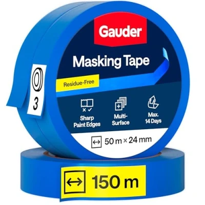 Image of GAUDER Painter&#039;s Masking Tape (24 mm x 50 m) 3 for Painting and Renovations Painting, Renovation