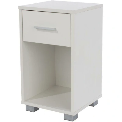 Image of Ace &amp; K Losoy White 1 Drawer Compact Bedside Cabinet