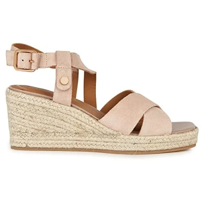 Image of Geox Women&#039;s D Panarea Espadrille Wedge Sandal, Nude, 5 UK