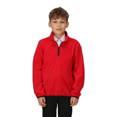 Image of Regatta Childrens Unisex Childrens/Kids Microfleece Half Zip Fleece (Classic Red) Size 3 4Y