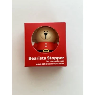 Image of STARBUCKS Limited Edition Christmas Bearista Stopper Santa Claus 2024 for Reusable Cups/Tumblers