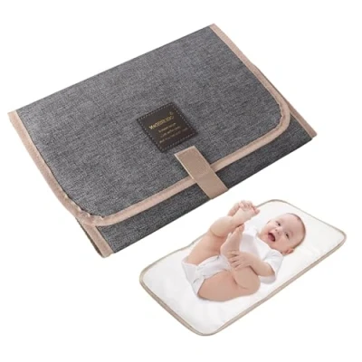 Image of Baby Changing Mat Foldable,Travel Mat,Portable Nappy Mats,Baby Portable with Waterproof Foldable(Grey)