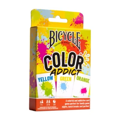Image of Bicycle Color Addict Matching Family Card Game, Up to 6 Players (Ages 7 and Up), Yellow