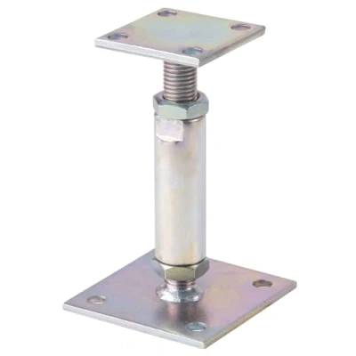 Image of Gah Alberts 212391 Post Anchor Height Adjustable 150 to 190 mm for Screw Mounting Yellow Galvanised