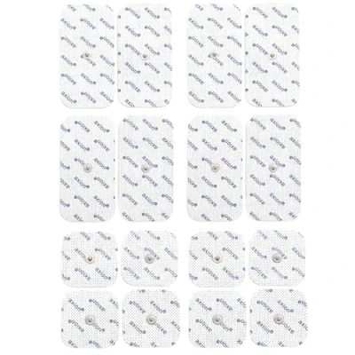 Image of Axion Pack of 16 Electrodes for Many TENS EMS Machines. Self Adhesive Pads 10x5cm and 5x5 Units with 3.5mm snap Button Connection. Pain Treatment, Muscle Growth, Toning Massage