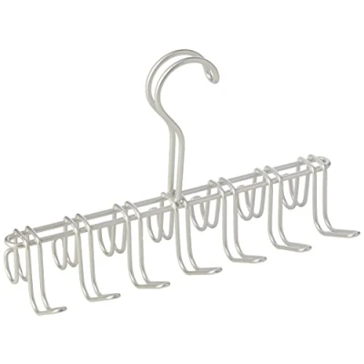 Image of iDesign 6555 Classico Tie and Belt Hanger, Rack for Wardrobe, Made of Metal, Holder Silver,26 centimeters x 9.5 17
