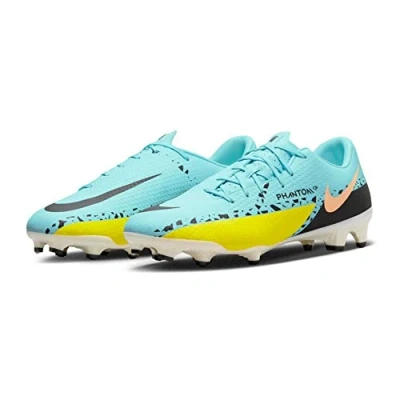 Image of Nike Men&#039;s Phantom Gt2 Academy Mg Sneaker, Glacier Ice Black Yellow Strike, 9.5 UK