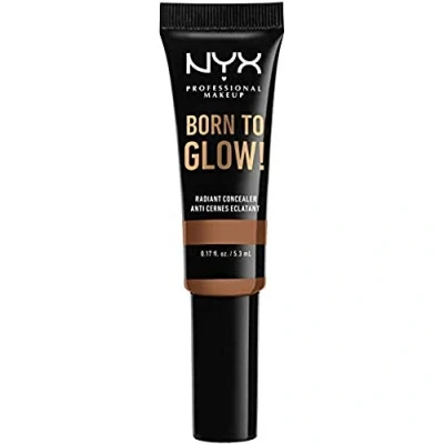 Image of NYX Professional Makeup Born to Glow Radiant Concealer, Iridescent Finish, Reduces Under Eye Circles, Highlight and Contour, Vegan Formula, Shade: Mahogany