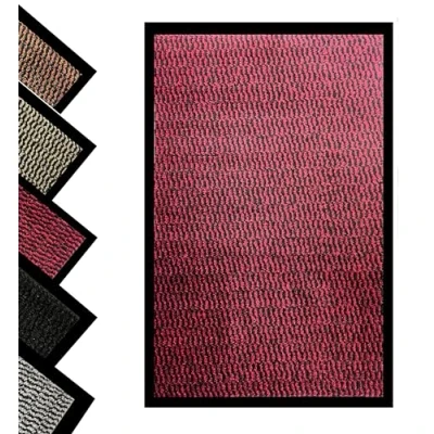 Image of Pagnanno. Dirt Trapper Door Mat Indoor/Outdoor non slip Washable Barrier Mat, Heavy Duty Entrance Rug Shoes Scraper, Super Absorbent Front Doormat Carpet (Red, 60x80cm (Pack of 1))