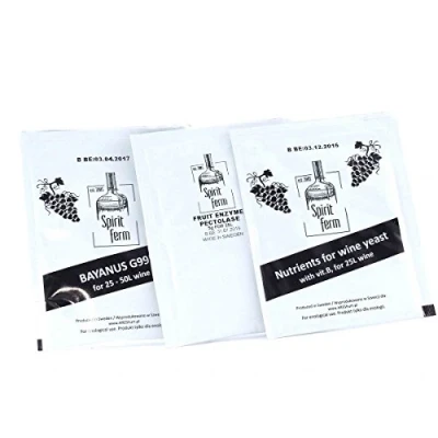 Image of AlcoFermBrew All Purpose wine Yeast10g + Yeast Nutrient 10g Pectolase (Pectolytic enzyme) 5g for Must Fermentation