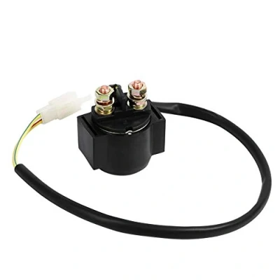 Image of 125cc solenoid,Tbest Solenoid Switch Relay, 12V Starter Relay replacement for Chinese Scooter ATV 50cc 150cc 250cc Black