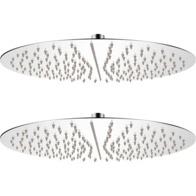 Image of vidaXL Rain Shower Head 2 pcs Stainless Steel Ø 40 cm