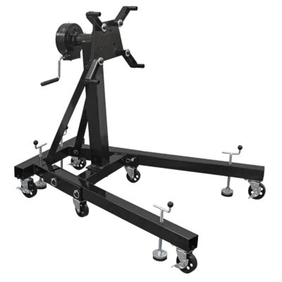 Image of Sealey 680kg Folding 360º Rotating Engine Stand with Geared Handle Drive ES680D