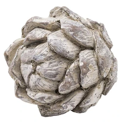 Image of MAISONICA Decorative Medium Ceramic Artichoke Fir Cone Ornament Sculpture 12cm