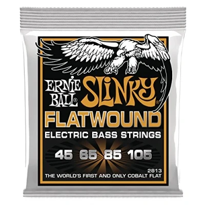 Image of Ernie Ball Hybrid Slinky Flatwound Electric Bass Strings 45 105 Gauge