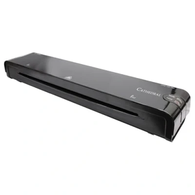 Image of Black A3 Laminator with Jam Release Mains Powered Paper &amp; Card Laminating Machine for Home, Office, Business Protect Documents, Posters, Images, Projects H6.5 x W52 D10cm
