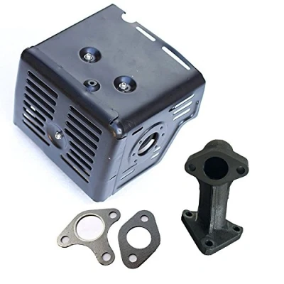 Image of OxoxO Muffler Exhaust Assembly with Pipe Compatible Honda 11HP 13HP GX340 GX390 Engines/Motors