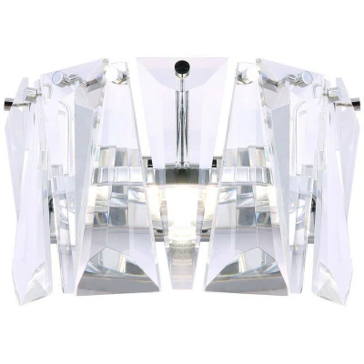 Image of Puntes Flush Wall Lamp Chrome, 1 Light, E14
