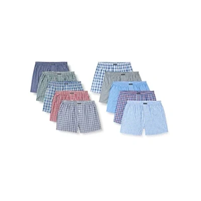 Image of Lower East Men&#039;s LE150 Boxer Shorts, Business (Small Checkered), XL (Pack of 10)