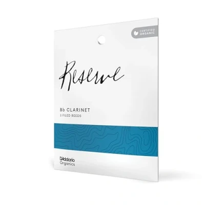 Image of D&#039;Addario Woodwinds Organic Reserve Bb Clarinet Reeds for Individually Sealed 2.0 Strength, 3 Pack