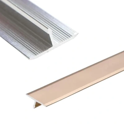 Image of LIYI929GP 15 20 33 40mm Wide T Molding Floor Transition Strip, Metal Door Strip Aluminum Doorway Edge Trim, Long 35.4inch Door/Tile/Carpet To Tile Flat Divider