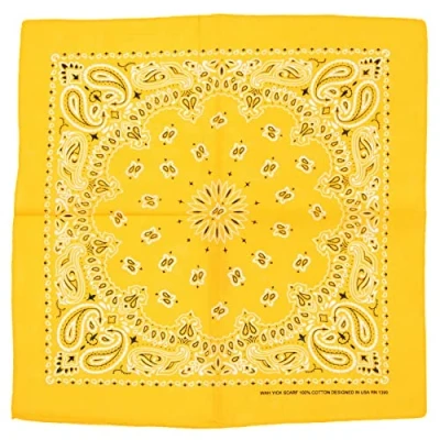 Image of Topkids Accessories Paisley Bandanas for Women and Men, Hair Bandana, Neck Scarf Warmer Head Band, Bandana Scarf, Face cover, Headband (Orange)