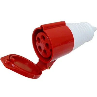 Image of 32 Amp 5 Pin 400V IP44 Three Phase CEE Coupler Socket 32A 3P+N+E 415V