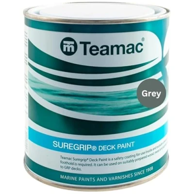 Image of Teamac 1 Litre Suregrip Anti Slip Deck Paint (Grey)