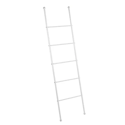 Image of WENKO Viva Towel Ladder Clothes Rack, Steel, 43 x 156.5 3.5 cm, White