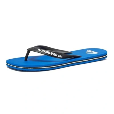 Image of Quiksilver Men&#039;s Molokai 3 Point Flip Flop Sandal, Black/Blue/Black, 9 UK