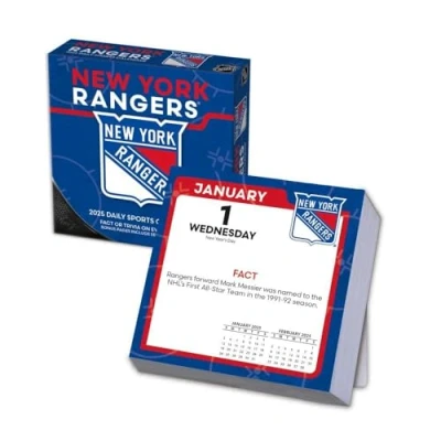 Image of Turner Sports New York Rangers 2025 Box Calendar (25998053088)