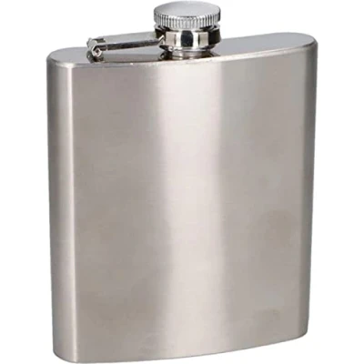 Image of Stainless Steel Hip Flask Shot Bottle Short 200 ml Drinking Cup