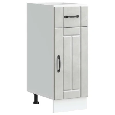 Image of vidaXL Kitchen Base Cabinet Lucca Range Concrete Grey Engineered Wood 50x46x81.5 cm Storage Unit