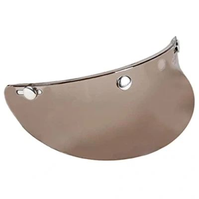 Image of Vintage 3 Snap Motorcycle Helmet Visor Peak UV for Most Open Face Half Or Helmets,15cm x 5cm Transparent Tea