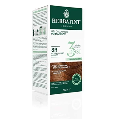 Image of Herbatint Permanent Colour Gel 3 Cans 8R Light Blonde Branch 300 ml