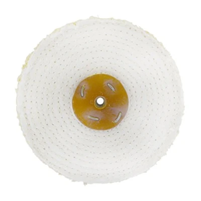 Image of Coarse Sisal Fast Cut Buffing Polishing Mop 6&quot; x 1&quot; 2 Section 1st Stage Metal