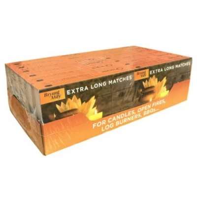 Image of Bryant &amp; May Extra Long Safety Matches (Pack of 12 )