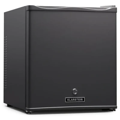 Image of KLARSTEIN Fridge, Mini Fridge with glass door, 28L for drinks &amp; snacks, small quiet, adjustable shelves, Lock, Changeable door hinge, Height feet