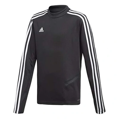 Image of adidas Kid&#039;s Tiro19 Tr Topy Sweatshirt, Black/White, 15 16 Years (3XL)