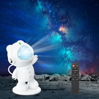 Image of Mexllex Galaxy Projector, Star Projector Night Light, Nebula Light with Timer and Remote Control, USB Ceiling for Children Adults, Valentine&#039;s Day Birthday Gifts, White