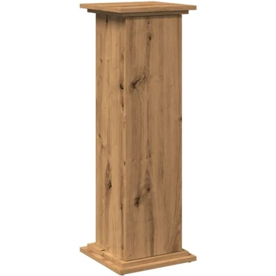 Image of vidaXL Display Stand with Storage Artisan Oak 31x30x90 cm Engineered Wood