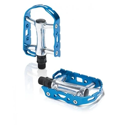 Image of XLC Pedals MTB Ultralight, Silver/Blue, 20 x 10 4 cm